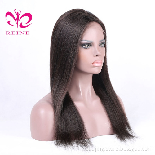 Factory Wholesale Good Price Unprocessed REINE Raw Indian Hair Straight 13*4 HD Lace Frontal Wig Human Hair Lace Frontal Wig